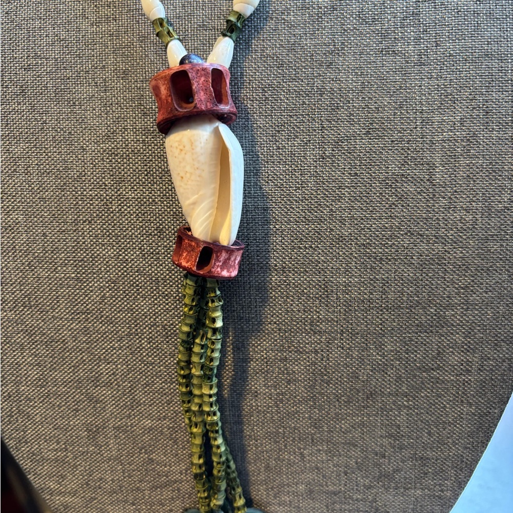 Artisan Shell & Bead Necklace